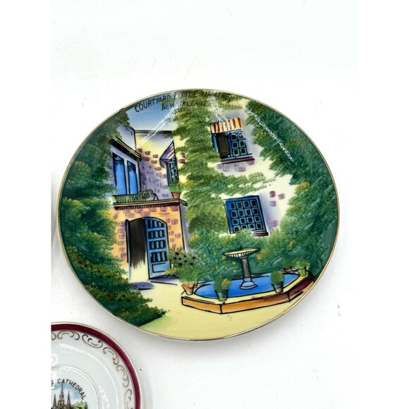 Vintage New Orleans Louisiana Gallery Plate Wall Lot of 3 Souvenir Plates - Picture 3 of 8